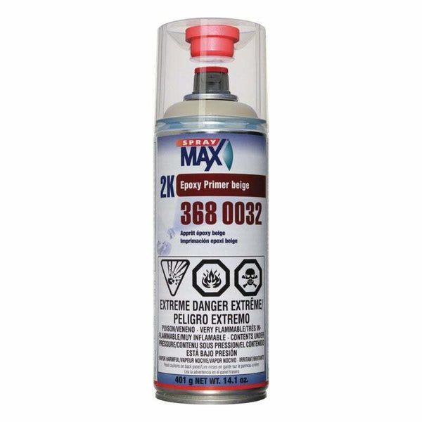 14.1 oz SprayMax 2K Beige Epoxy Rust Cure Primer Filler 3680032 - Aerosol Can