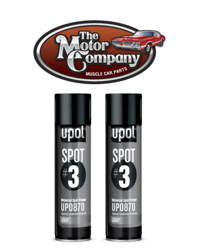 U-POL 870 SPOT #3 Gray Universal Spot Auto Body Aerosol Spray Primer 450ml (2 pack)
