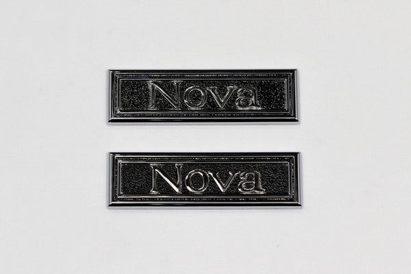 1969, 1970, 1971, 1972 Nova Chevy II Interior Door Panel Emblems Plastic EZ ON