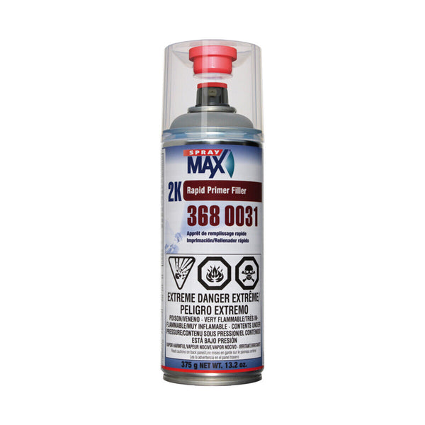 SprayMax 3680031 Gray Universal 2K Rapid Primer Filler 13.2 oz