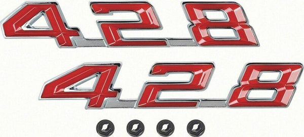 1967, 1968, 1969 Firebird 428 Hood Emblem Set (Sold as a Pair) FB010 In Stock