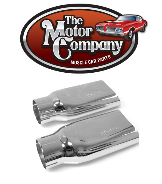 1969, 1970, 1971, 1972 Chevelle / El Camino / Monte Carlo SS 3 Inch Chrome Exhaust Tips With GM Numbers